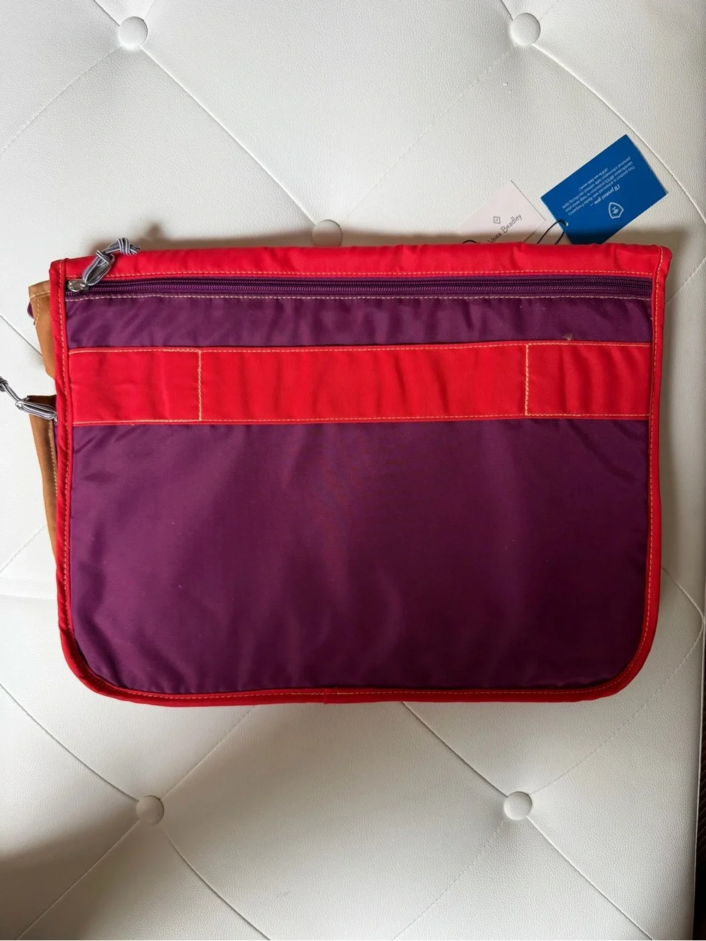 Vera Bradley Red, Purple and Tan Messenger Bag